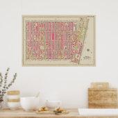 ヴィンテージブルックリンマップ | ジョージワシントンブロムリー ポスター (キッチン)