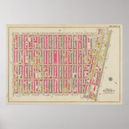 ヴィンテージブルックリンマップ | ジョージワシントンブロムリー ポスター