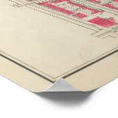 ヴィンテージブルックリンマップ | ジョージワシントンブロムリー ポスター (角)