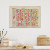 ヴィンテージブルックリンマップ | ジョージワシントンブロムリー ポスター (キッチン)