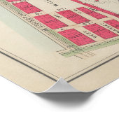 ヴィンテージブルックリンマップ | ジョージワシントンブロムリー ポスター (角)