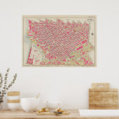 ヴィンテージブルックリンマップ | ジョージワシントンブロムリー ポスター (キッチン)