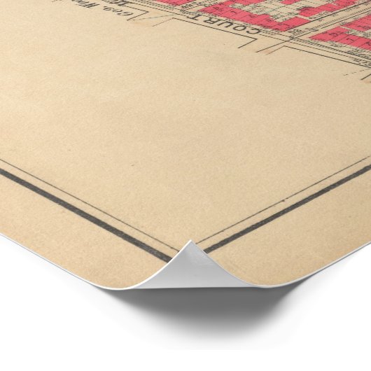 ヴィンテージブルックリンマップ | ジョージワシントンブロムリー ポスター (角)