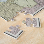 ヴィンテージブルックリンNYの地図(1889) ジグソーパズル (側面)