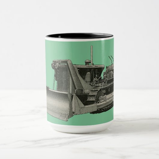 ヴィンテージブルドーザー操作技術者カスタム1 マグカップ (中央)