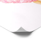 ヴィンテージブルネットベビーガールバレリナトゥットピンク ポスター (角)