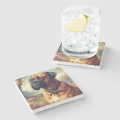 ヴィンテージブルマスティフ絵画ズ ストーンコースター (横)