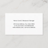 ヴィンテージブルワリーバッジデザイン | レストラン 名刺 (裏面)