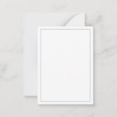 ヴィンテージブルーいかりロープ付パーソナライズされたき ノートカード (裏面)