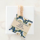 ヴィンテージブルーとクリームフローラ石鹸ラベル フェイバータグ (インサイチュ)