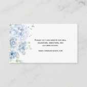 ヴィンテージブルーとホワイトのフローラエンクロージャカード エンクロージャーカード (正面)