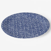 ヴィンテージブルーとホワイトの紙プレート ペーパープレート (アングル)