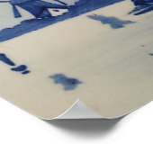 ヴィンテージブルーとホワイトデルフト ポスター (角)