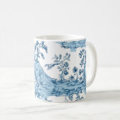 ヴィンテージブルーとホワイトパゴダチノワセリー コーヒーマグカップ (正面右)
