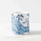 ヴィンテージブルーとホワイトパゴダチノワセリー コーヒーマグカップ (中央)