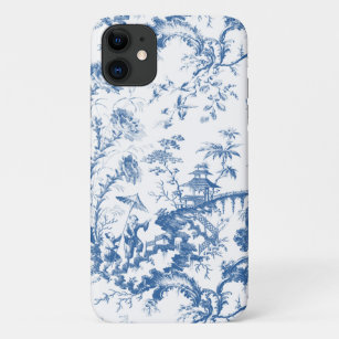 ヴィンテージブルーとホワイトパゴダチノワセリー iPhone 11 ケース