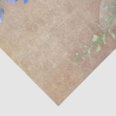 ヴィンテージブルーとホワイトフローラ水色トンボ 薄葉紙 (詳細)