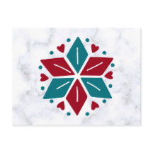 ヴィンテージブルーと赤スカンジナビアの星