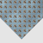 ヴィンテージブルーと金ゴールドビー 薄葉紙 (詳細)