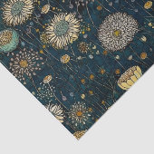 ヴィンテージブルーと金ゴールド花の分離組織 薄葉紙 (詳細)