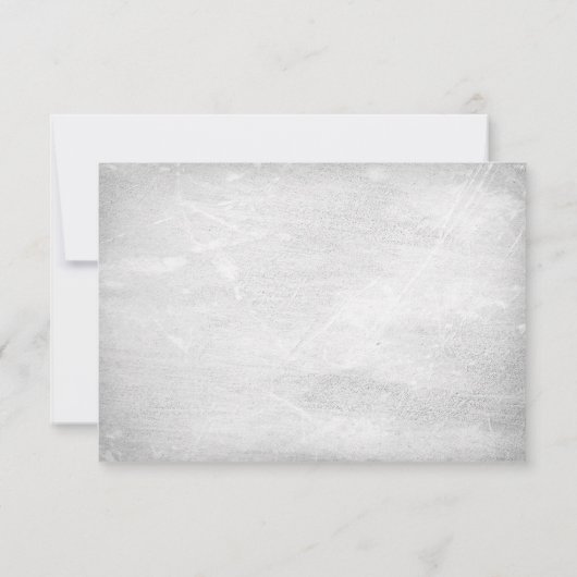 ヴィンテージブルーのアジサイの花のホワイトレースの披露宴 招待状 (裏面)