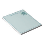 ヴィンテージブルーのパンジービクトリアンをカスタマイズ ノートパッド (アングル)