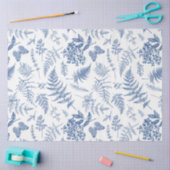 ヴィンテージブルーの中華感覚のデコページ 薄葉紙 (クラフト)