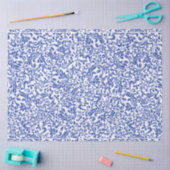 ヴィンテージブルーの中華感覚のデコページ 薄葉紙 (クラフト)