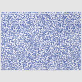 ヴィンテージブルーの中華感覚のデコページ 薄葉紙