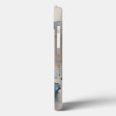 ヴィンテージブルーの車が霧に包まれた街並み Case-Mate iPhoneケース (裏面 / 左)