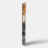 ヴィンテージブルーの車が霧に包まれた街並み Case-Mate iPhoneケース (裏面 / 右)