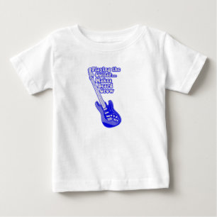 ヴィンテージブルーやる気を起こさせるギター ベビーTシャツ