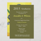 ヴィンテージブルーアイリス花卒業式パーティー 招待状 (正面/裏面)