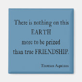 ヴィンテージブルーアクィナスフレンドシップ引用文/引用文 マグネット (正面)