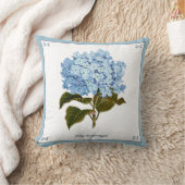 ヴィンテージブルーアジサイ枕 クッション (ブランケット)