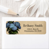 ヴィンテージブルーアジサイ植物学フローラ ラベル (インサイチュ)