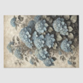 ヴィンテージブルーアジサイ – デコpage - 薄葉紙 (正面)