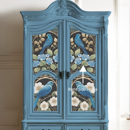 ヴィンテージブルーアジランゲアバードアールヌーボーエフェメラ 薄葉紙