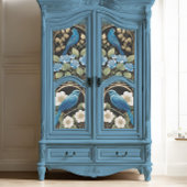 ヴィンテージブルーアジランゲアバードアールヌーボーエフェメラ 薄葉紙