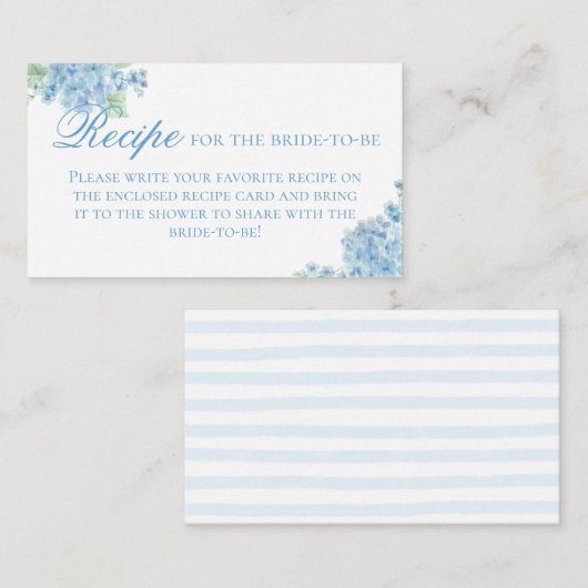 ヴィンテージブルーアジランジェアガーデンレシピリクエスト エンクロージャーカード (正面/裏面)