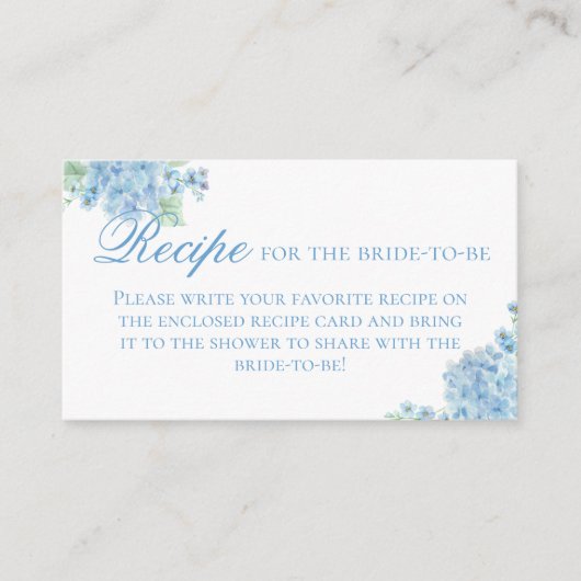 ヴィンテージブルーアジランジェアガーデンレシピリクエスト エンクロージャーカード (正面)