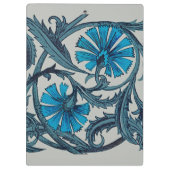 ヴィンテージブルーアンティークフラワーアーツ素朴 クリップボード (裏面)