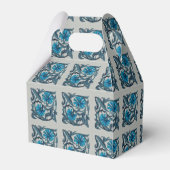 ヴィンテージブルーアンティークフラワーアーツ素朴 フェイバーボックス (裏面サイド)