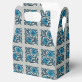 ヴィンテージブルーアンティークフラワーアーツ素朴 フェイバーボックス (オープン)