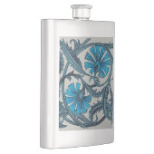 ヴィンテージブルーアンティークフラワーアーツ素朴 フラスク (右)