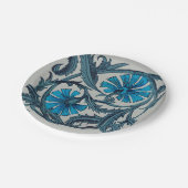 ヴィンテージブルーアンティークフラワーアーツ素朴 ペーパープレート (アングル)