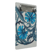 ヴィンテージブルーアンティークフラワーアーツ素朴 ミニクリップボード (アングル)