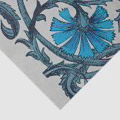 ヴィンテージブルーアンティークフラワーアーツ素朴 薄葉紙 (詳細)