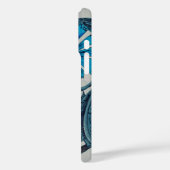 ヴィンテージブルーアンティークフラワーアーツ素朴 Case-Mate iPhoneケース (裏面 / 左)