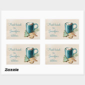 ヴィンテージブルーアンドクラフトホームメイドベーカリー 長方形シール (シート)